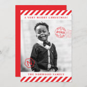 Jolie liste Invitation de Noël (Devant / Derrière)