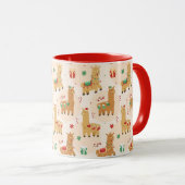 Jolie Llamas Mug de Noël (Devant droit)
