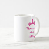 Jolie maison Queen rose et blanc café Mug (Devant droit)