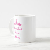 Jolie maison Queen rose et blanc café Mug (Devant gauche)