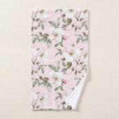 Jolie Mariage Fleurs Roses et Blanches (Serviette à main)