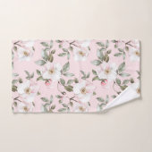Jolie Mariage Fleurs Roses et Blanches (Serviette à main)