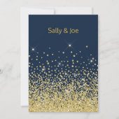 Jolie Marine Gold Diamond Invitations de mariage (Devant)