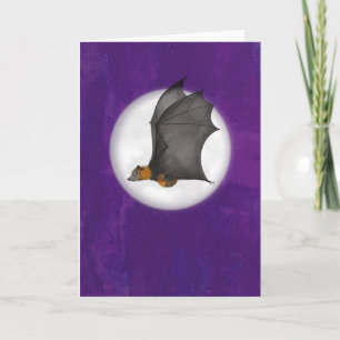 Jolie mère et bébé chauve-souris dans une carte de