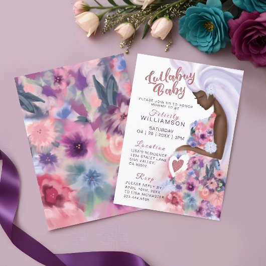Jolie Mère Pour Être Floral Baby shower Invitation