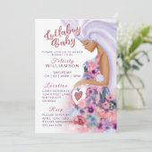 Jolie Mère Pour Être Floral Baby shower Invitation (Debout devant)