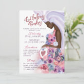 Jolie Mère Pour Être Floral Baby shower Invitation (Debout devant)