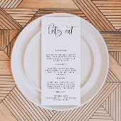 JOLIE Minimalist Bohemian Simple Menu