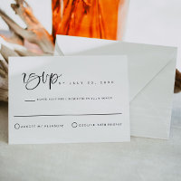 JOLIE Minimalist Bohemian Wedding RSVP Briefkaart