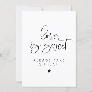 JOLIE Minimalist Love is Sweet Treat Favor Sign Kaart