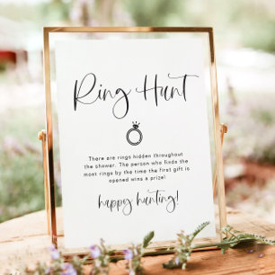 JOLIE Minimalistische Ring Hunt Vrijgezellenfeest Poster