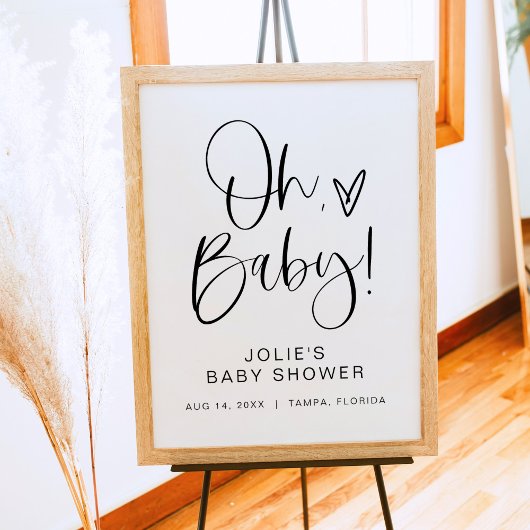 JOLIE Modern Boho Oh Baby Welkom Poster