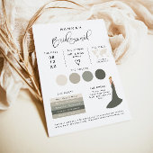 JOLIE Modern EDITABLE Bridesmaid Info Card Kaart