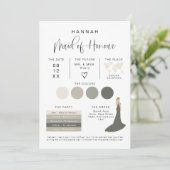 JOLIE Modern EDITABLE Maid of Honor Info Kaart (Staand voorkant)