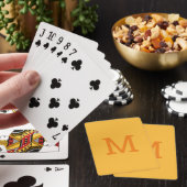Jolie Monogramme Jaune Cartes de Jeu Initiales (In Situ)