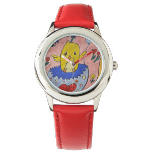 Jolie montre de poulet de Pâques