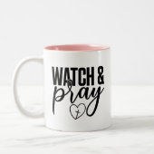 Jolie Montre Rose et Mug café Pray (Gauche)