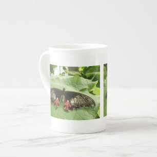 Jolie Mug à papillon noir rouge et or