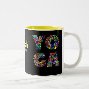 Jolie Mug Cadeau Yoga avec Nom Personnalisé Coffee