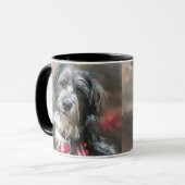 Jolie Mug de chien noir et blanc (Devant gauche)