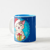 Jolie Mug de flocon de neige Kitty Christmas (Devant gauche)