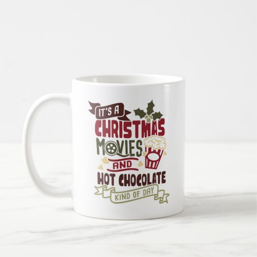 Jolie Mug de Noël Regarder les films de Noël (Gauche)