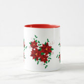 Jolie Mug des fleurs rouges de Noël (Centre)