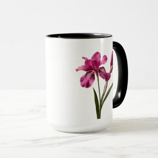 Jolie Mug Fleur Rose (Devant droit)