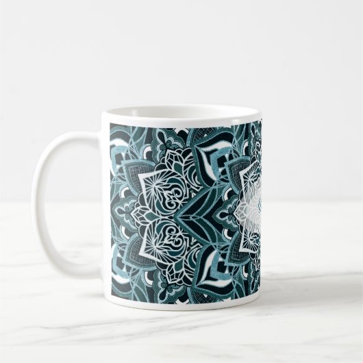 Jolie Mug Mandala Turquoise (Gauche)