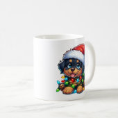 Jolie Mug Rottweiler de Noël (Devant droit)