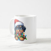 Jolie Mug Rottweiler de Noël (Devant gauche)