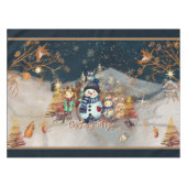 Jolie nappe bleu magique Noël (Devant (Horizontal))