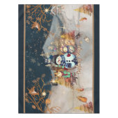 Jolie nappe bleu magique Noël (Devant)