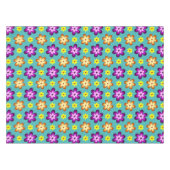 Jolie Nappe de Table Fleurs Rétro Colorées (Devant (Horizontal))