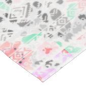 Jolie nappe pastel florale aztèque colorée (Angle)
