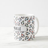 Jolie neige neige Pingouins de Noël Enfants Mug (Devant droit)