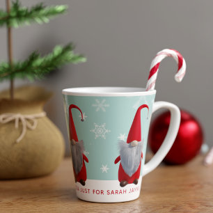 Jolie Noël Gnome Fête Latte Mug