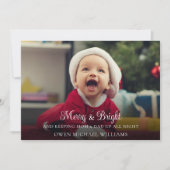 Jolie nouvelle Faire-part de naissance de Noël pou (Devant)