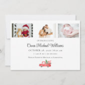 Jolie nouvelle Faire-part de naissance de Noël pou (Dos)