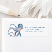 Jolie Octopus Retourner les étiquettes d'adresse (En situation)