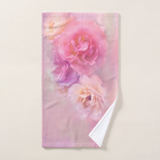 Jolie oeillets rose et blanc (Serviette à main)