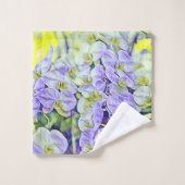 Jolie orchidée jaune violet fleurs aquarelle (Gant de toilette)