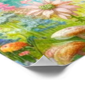 Jolie orignale d'été avec affiche Fleur sauvage (Coin)