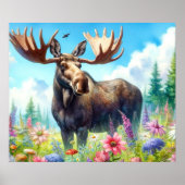 Jolie orignale d'été avec affiche Fleur sauvage (Devant)