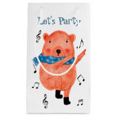 Jolie ours de danse Faisons la fête Sac cadeau (Devant)