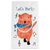 Jolie ours de danse Faisons la fête Sac cadeau