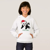 Jolie Ours de Panda de Noël à Santa Hat Enfants pe (Devant entier)