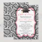 Jolie Paisley Graduation Invitation (Devant / Derrière)