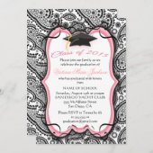 Jolie Paisley Graduation Invitation (Devant / Derrière)
