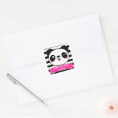 Jolie Panda Rose filles joyeuses Stickers Annivers (Enveloppe)